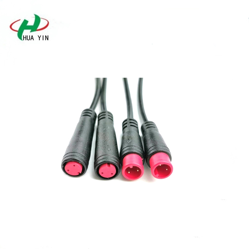 M8 2PIN  PVC  IP66 male female electric bike  Waterproof  cable Connector plug
