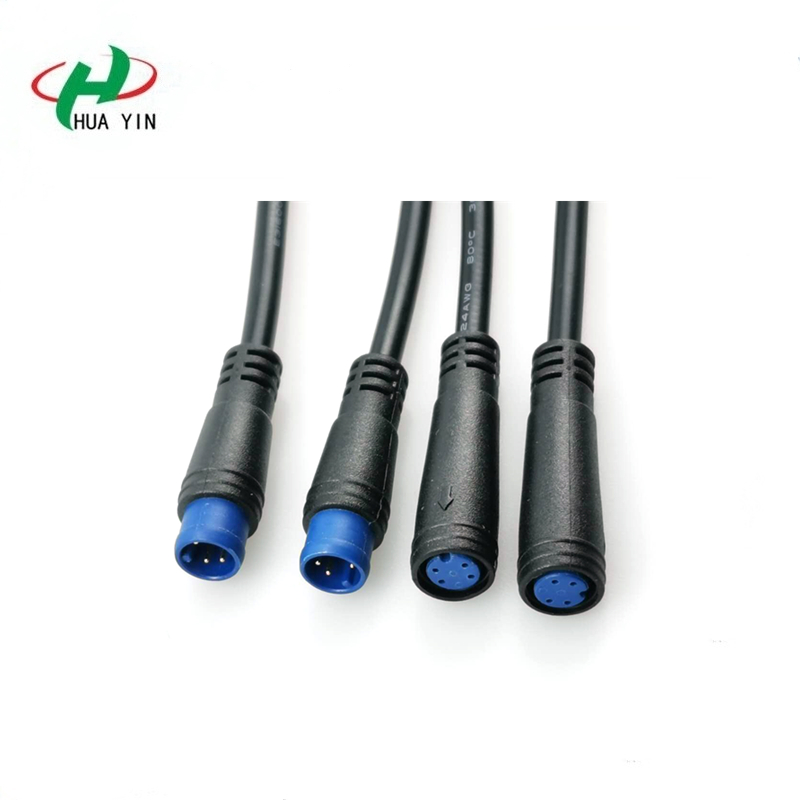 M8 4PIN  PVC  IP66 male female electric bike  Waterproof  cable Connector plug