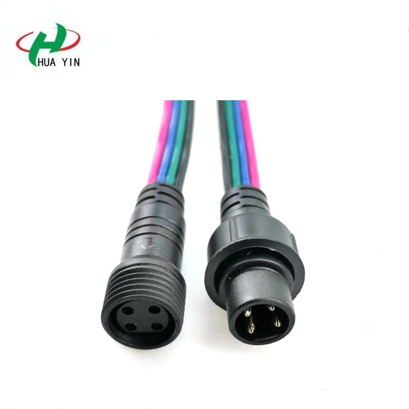 4pin Extension Cable Wire Cord 18awg Electrical Wire Cable 4 Conductor Parallel Wire line  4Pin waterproof connector