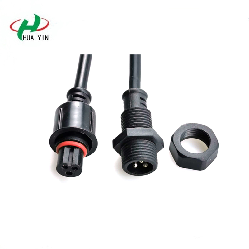 Huayin factory direct sales IP67 3pin  3*0.75m²  Panel Mount Connector