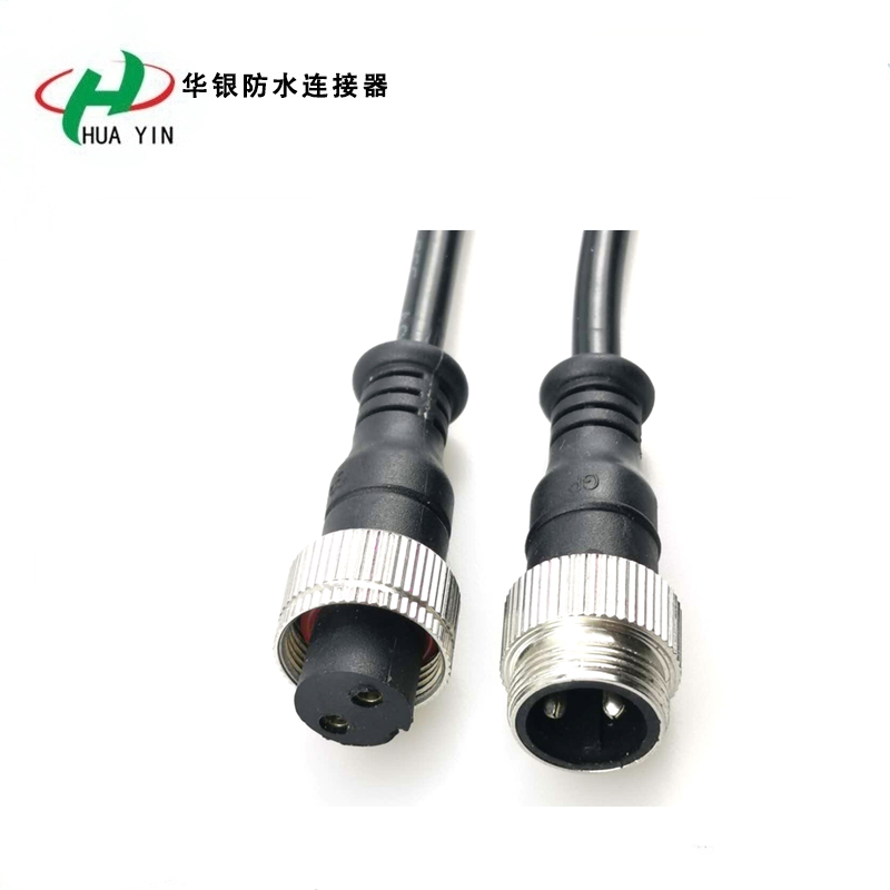 M18 2PIN  Male Female Car Cable Metal Connector for LED Light