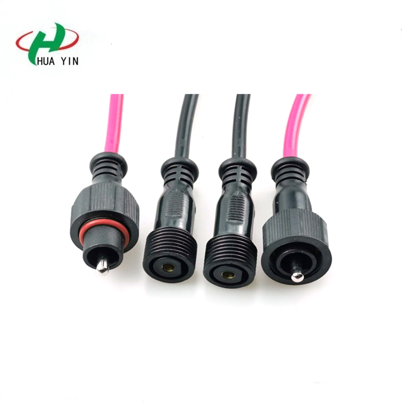1 pin  ip68 waterproof power connector plug for led strip light connector cable