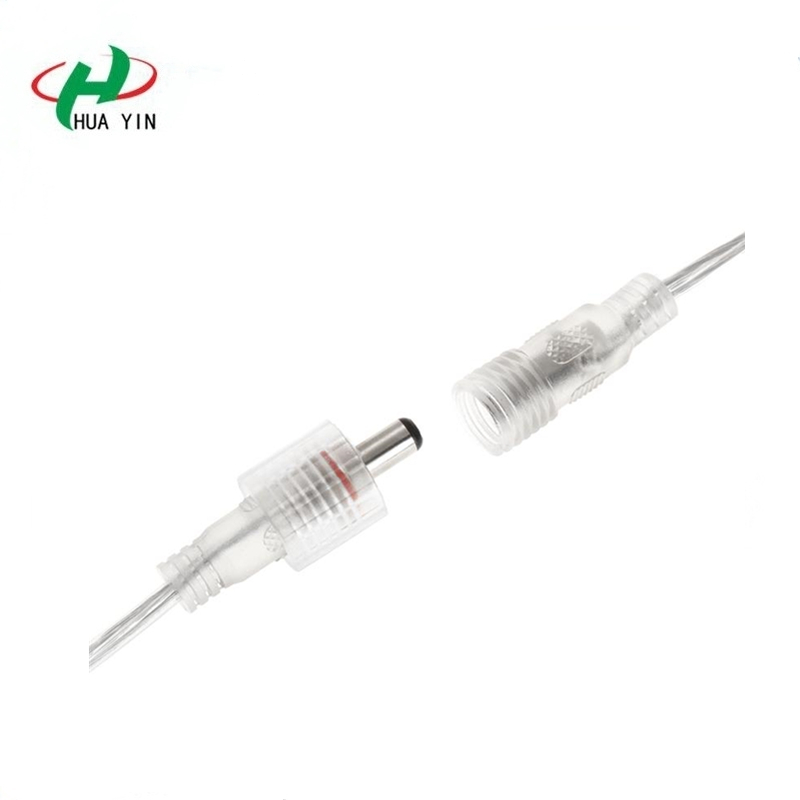 transparent cable dc connector DC5521 waterproof connector