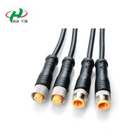 M8 3pin female male terminal connector ip67 outdoor led lighting waterproof cable wire connector