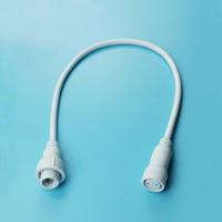 White 2 core male to female connector extension cord  2pin male to female LED power waterproof connector