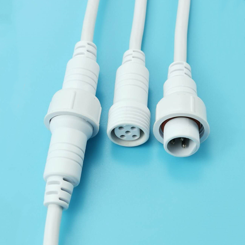 5pin panel type waterproof cable connector male female terminal circular screw type connector plug